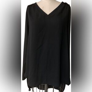 The Limited Women’s Small Black Loose V Neck Long Sleeve Blouse